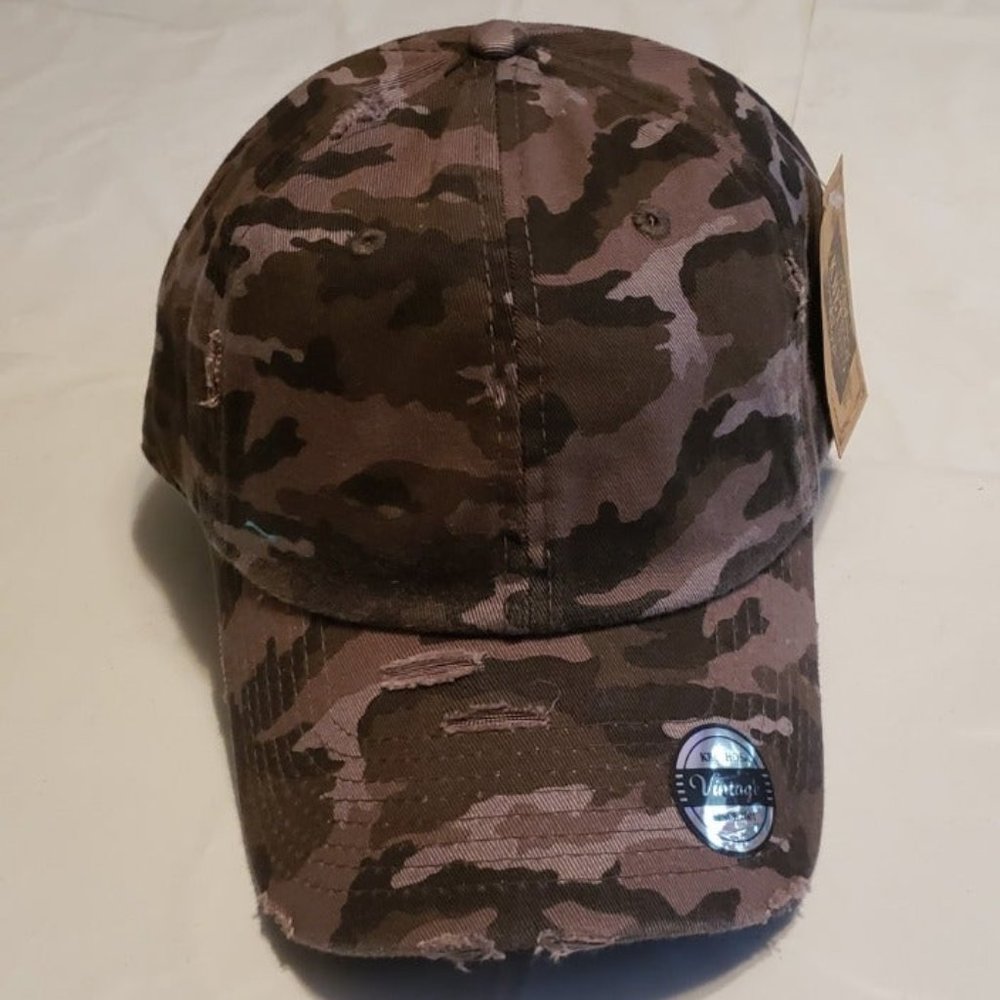 KB Grey/ Black Camouflaged Cap